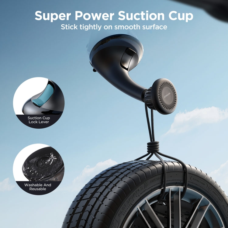 JOYROOM JR-ZS356 Magnetic Car Suction Cup Phone Holder(Black) - Car Holders by JOYROOM | Online Shopping South Africa | PMC TechLife | Buy Now Pay Later Mobicred