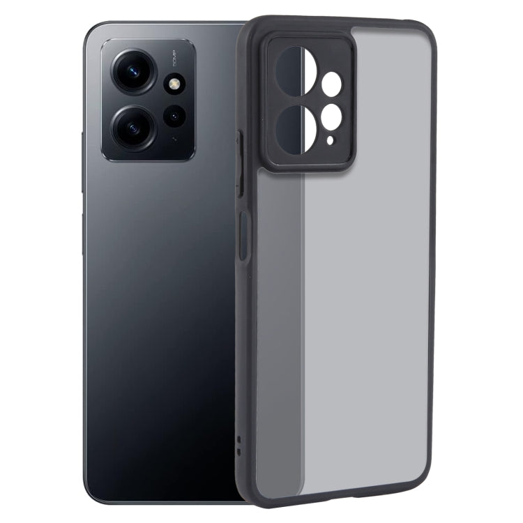 For Xiaomi Redmi Note 12 Pro Fine Pore Matte Black TPU + PC Phone Case - Xiaomi Cases by PMC TechLife | Online Shopping South Africa | PMC TechLife | Buy Now Pay Later Mobicred