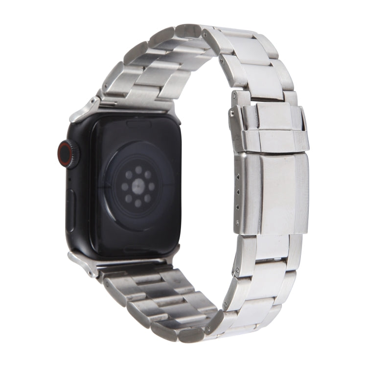For Apple Watch Series 9 41mm Three-Bead Stainless Steel Watch Band(Silver) - free shipping - PMC TechLife - Order now!