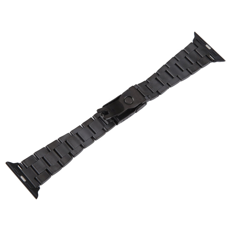 For Apple Watch SE 40mm Three-Bead Stainless Steel Watch Band(Black) - free shipping - PMC TechLife - Order now!