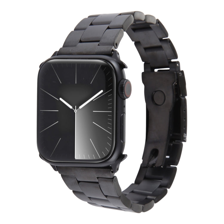For Apple Watch Series 2 38mm Three-Bead Stainless Steel Watch Band(Black) - free shipping - PMC TechLife - Order now!