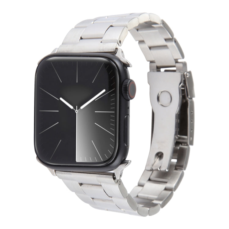 For Apple Watch Series 2 38mm Three-Bead Stainless Steel Watch Band(Silver) - free shipping - PMC TechLife - Order now!