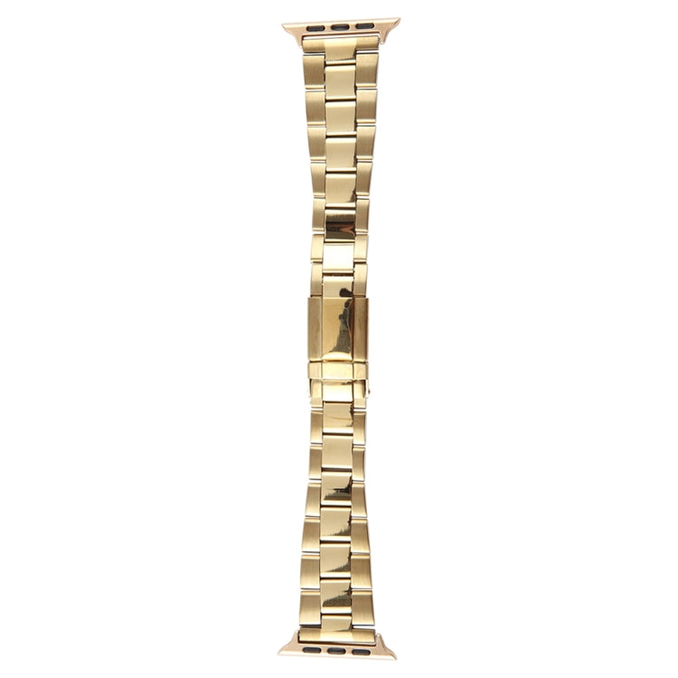 For Apple Watch 38mm Three-Bead Stainless Steel Watch Band(Gold) - free shipping - PMC TechLife - Order now!