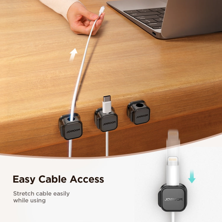 JOYROOM JR-ZS368 Magnetic Data Cable Organizing Bracket(Black) - Cable Organizer by JOYROOM | Online Shopping South Africa | PMC TechLife | Buy Now Pay Later Mobicred