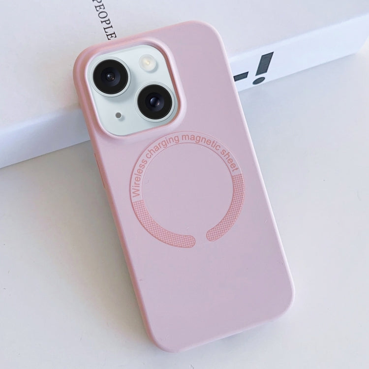 For iPhone 15 Plus MagSafe Magnetic Liquid Silicone Phone Case(Pink) - iPhone 15 Plus Cases by PMC Jewellery | Online Shopping South Africa | PMC Jewellery