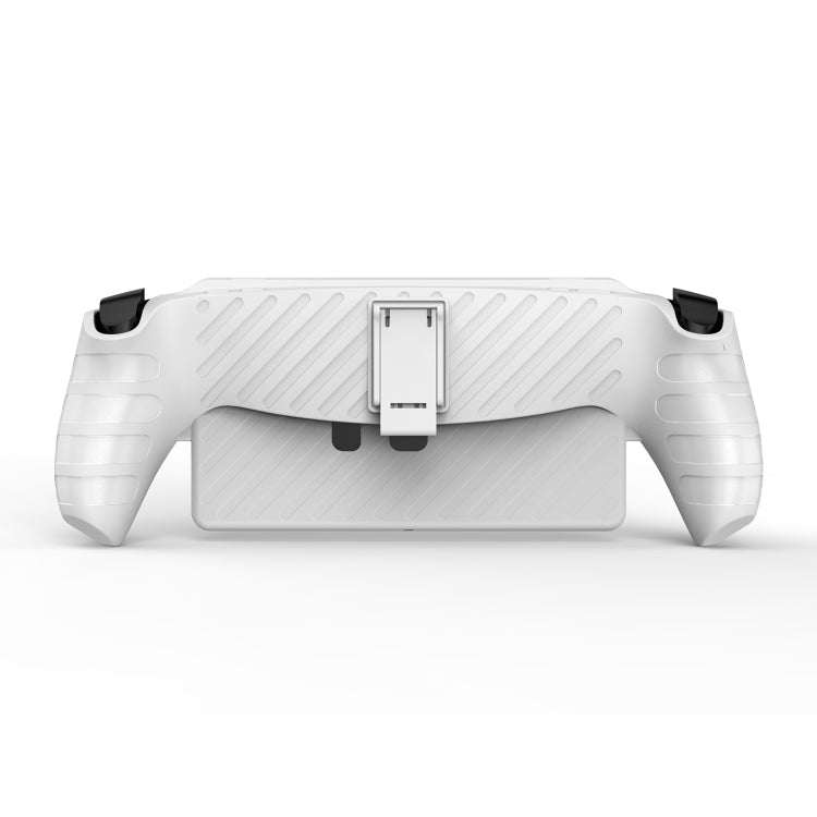 For Sony PlayStation Portal  TPU Stripe Game Console Case with Holder(White) - Cases by PMC Jewellery | Online Shopping South Africa | PMC Jewellery | Buy Now Pay Later Mobicred