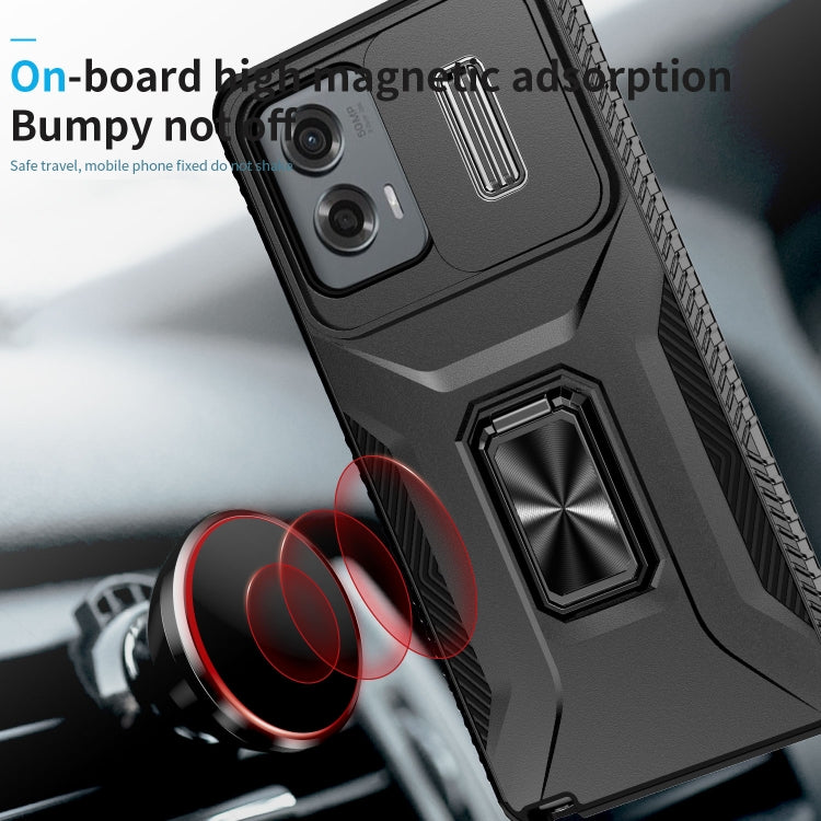 For Motorola Moto G Stylus 2024 Sliding Camshield Holder Phone Case(Black) - Motorola Cases by PMC Jewellery | Online Shopping South Africa | PMC Jewellery | Buy Now Pay Later Mobicred