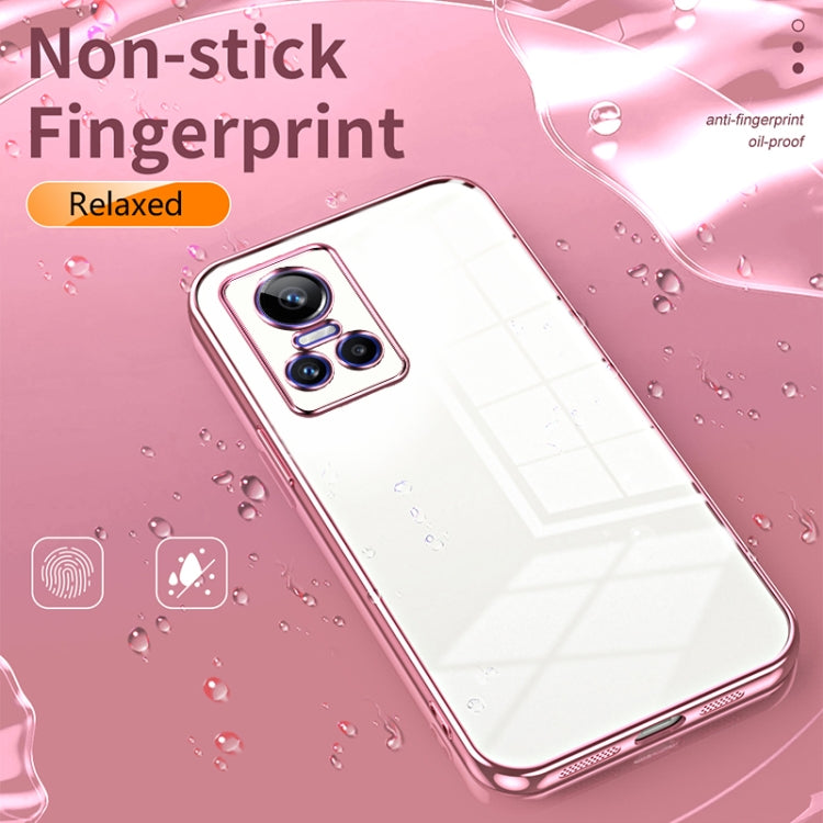 For Realme GT Neo 3 Transparent Plating Fine Hole Phone Case(Blue) - Realme Cases by PMC TechLife | Online Shopping South Africa | PMC TechLife