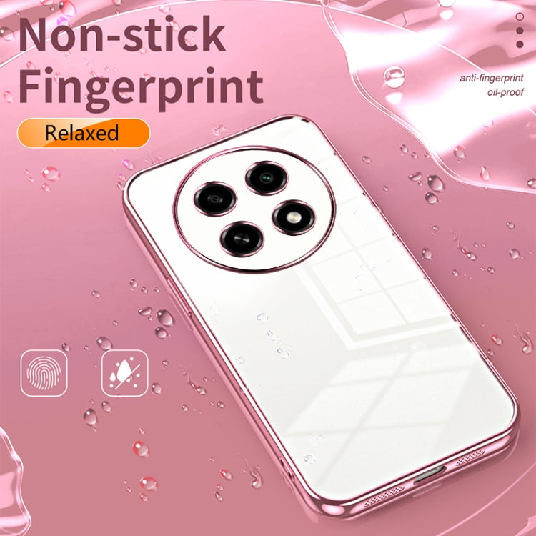 For OPPO A2 Pro Transparent Plating Fine Hole Phone Case(Purple) - A2 Pro Cases by PMC TechLife | Online Shopping South Africa | PMC TechLife | Buy Now Pay Later Mobicred