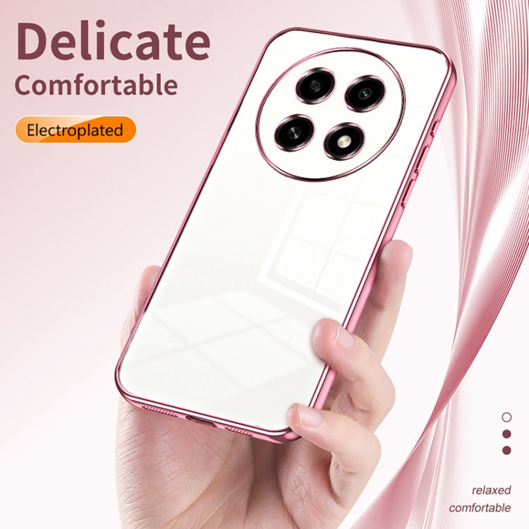 For OPPO A2 Pro Transparent Plating Fine Hole Phone Case(Purple) - A2 Pro Cases by PMC TechLife | Online Shopping South Africa | PMC TechLife | Buy Now Pay Later Mobicred
