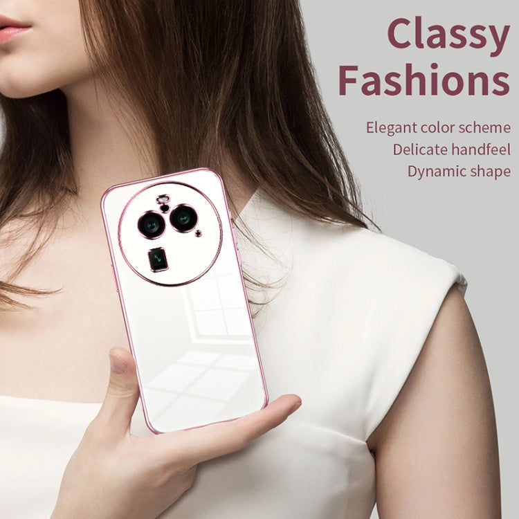 For OPPO Find X6 Pro Transparent Plating Fine Hole Phone Case(Black) - OPPO Cases by PMC TechLife | Online Shopping South Africa | PMC TechLife | Buy Now Pay Later Mobicred