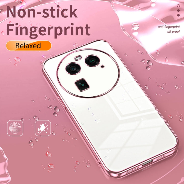 For OPPO Find X6 Transparent Plating Fine Hole Phone Case(Green) - OPPO Cases by PMC TechLife | Online Shopping South Africa | PMC TechLife | Buy Now Pay Later Mobicred