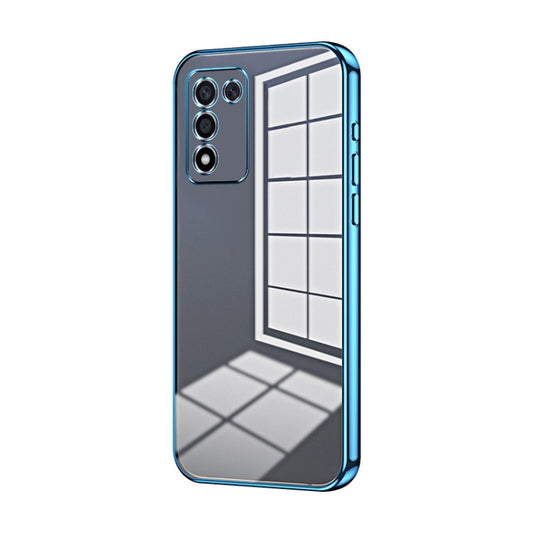 For OPPO K9s / K10 Energy Transparent Plating Fine Hole Phone Case(Blue) - OPPO Cases by PMC Jewellery | Online Shopping South Africa | PMC Jewellery | Buy Now Pay Later Mobicred