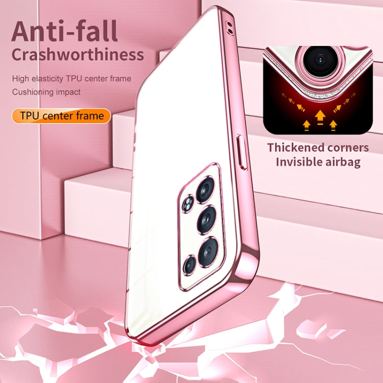 For OPPO Reno6 Pro+ Transparent Plating Fine Hole Phone Case(Black) - free shipping - PMC TechLife - Order now!