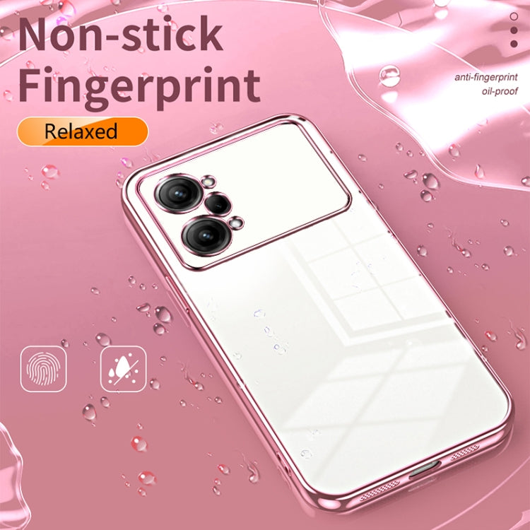 For OPPO K10 Pro Transparent Plating Fine Hole Phone Case(Pink) - OPPO Cases by PMC TechLife | Online Shopping South Africa | PMC TechLife | Buy Now Pay Later Mobicred