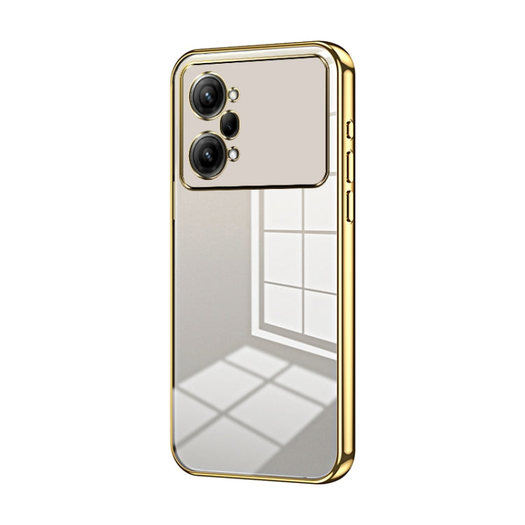 For OPPO K10 Pro Transparent Plating Fine Hole Phone Case(Gold) - OPPO Cases by PMC Jewellery | Online Shopping South Africa | PMC Jewellery | Buy Now Pay Later Mobicred
