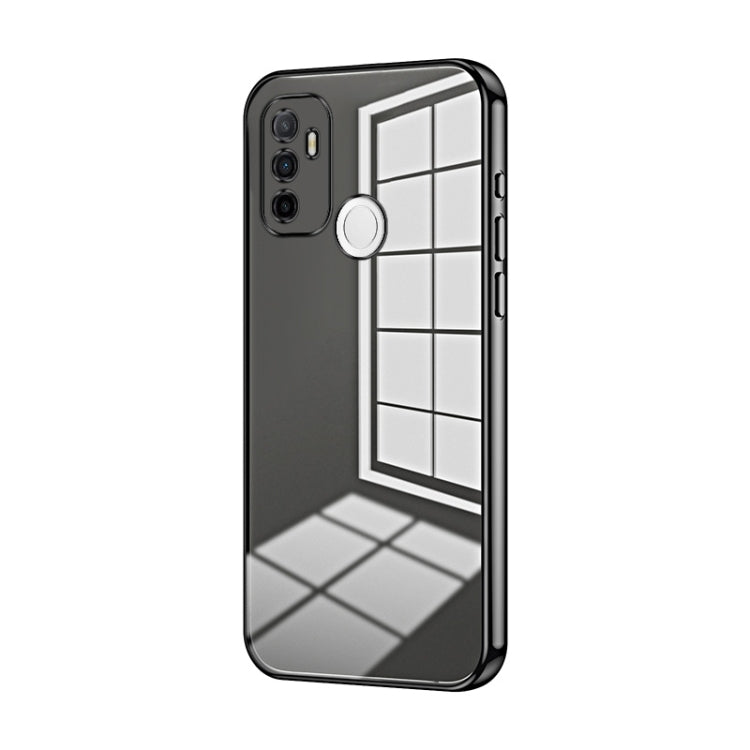 For OPPO A53 2020 / A32 / A11s  Transparent Plating Fine Hole Phone Case(Black) - free shipping - PMC TechLife - Order now!
