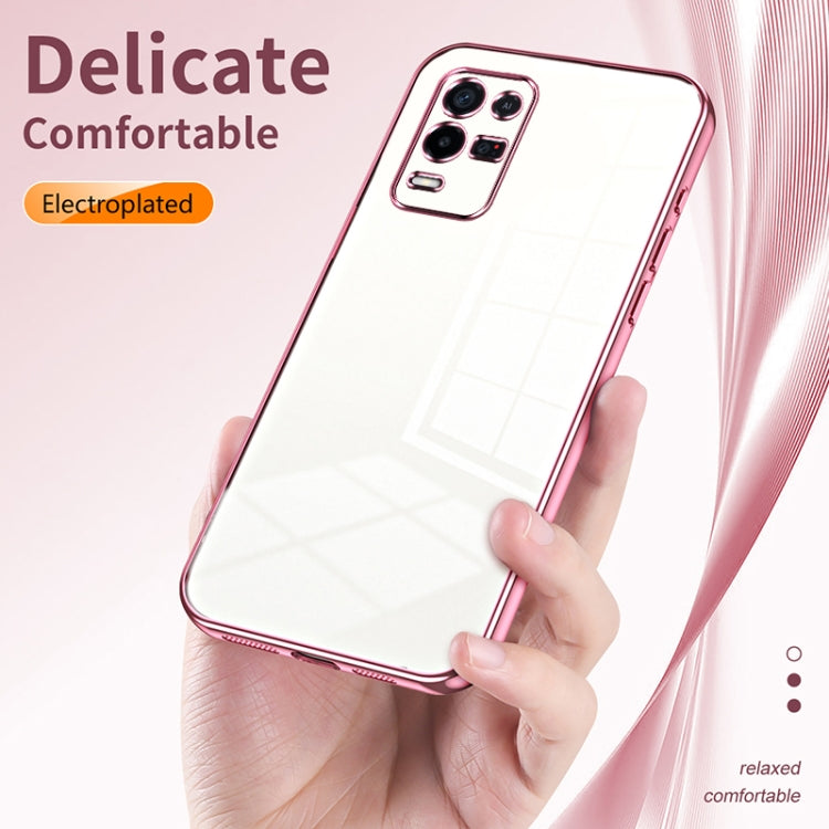 For OPPO K9x Transparent Plating Fine Hole Phone Case(Transparent) - OPPO Cases by PMC Jewellery | Online Shopping South Africa | PMC Jewellery | Buy Now Pay Later Mobicred