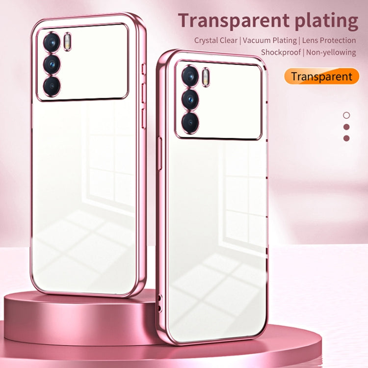 For OPPO K9 Pro Transparent Plating Fine Hole Phone Case(Silver) - OPPO Cases by PMC TechLife | Online Shopping South Africa | PMC TechLife | Buy Now Pay Later Mobicred