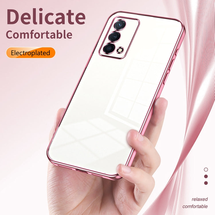 For OPPO K9 Transparent Plating Fine Hole Phone Case(Purple) - OPPO Cases by PMC TechLife | Online Shopping South Africa | PMC TechLife | Buy Now Pay Later Mobicred