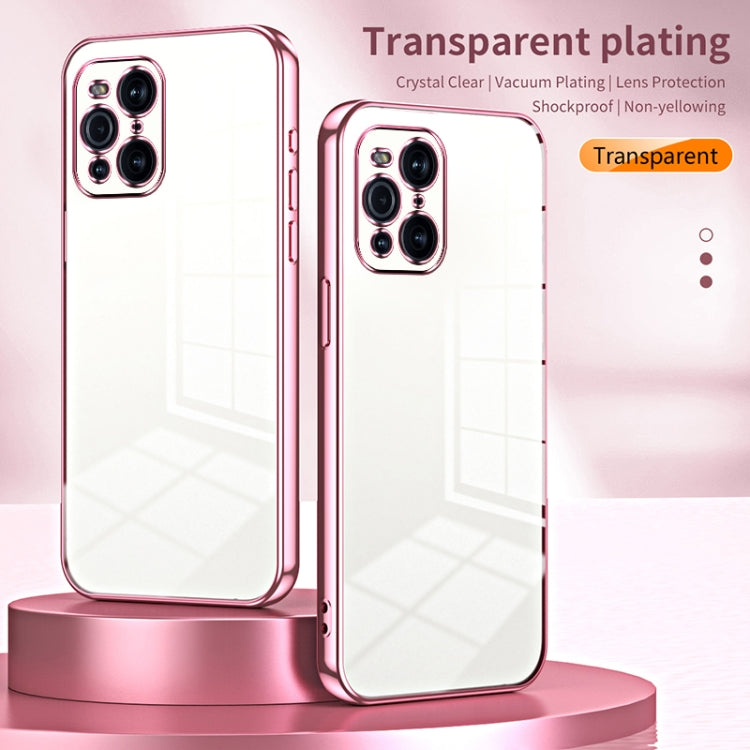 For OPPO Find X3 / Find X3 Pro Transparent Plating Fine Hole Phone Case(Green) - OPPO Cases by PMC Jewellery | Online Shopping South Africa | PMC Jewellery | Buy Now Pay Later Mobicred