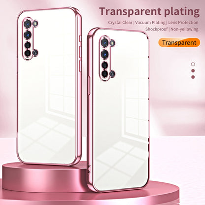 For OPPO Reno3 5G / Find X2 Lite Transparent Plating Fine Hole Phone Case(Purple) - OPPO Cases by PMC Jewellery | Online Shopping South Africa | PMC Jewellery | Buy Now Pay Later Mobicred