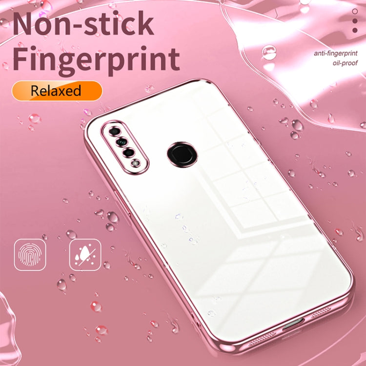 For OPPO A8 / A31 2020 Transparent Plating Fine Hole Phone Case(Transparent) - OPPO Cases by PMC Jewellery | Online Shopping South Africa | PMC Jewellery | Buy Now Pay Later Mobicred
