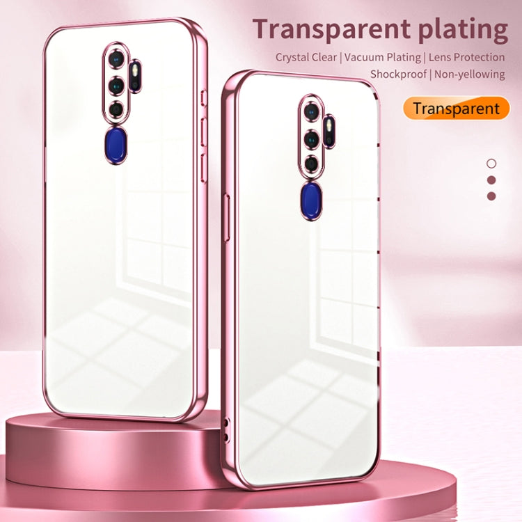 For OPPO A11x / A9 2020 Transparent Plating Fine Hole Phone Case(Purple) - OPPO Cases by PMC TechLife | Online Shopping South Africa | PMC TechLife | Buy Now Pay Later Mobicred