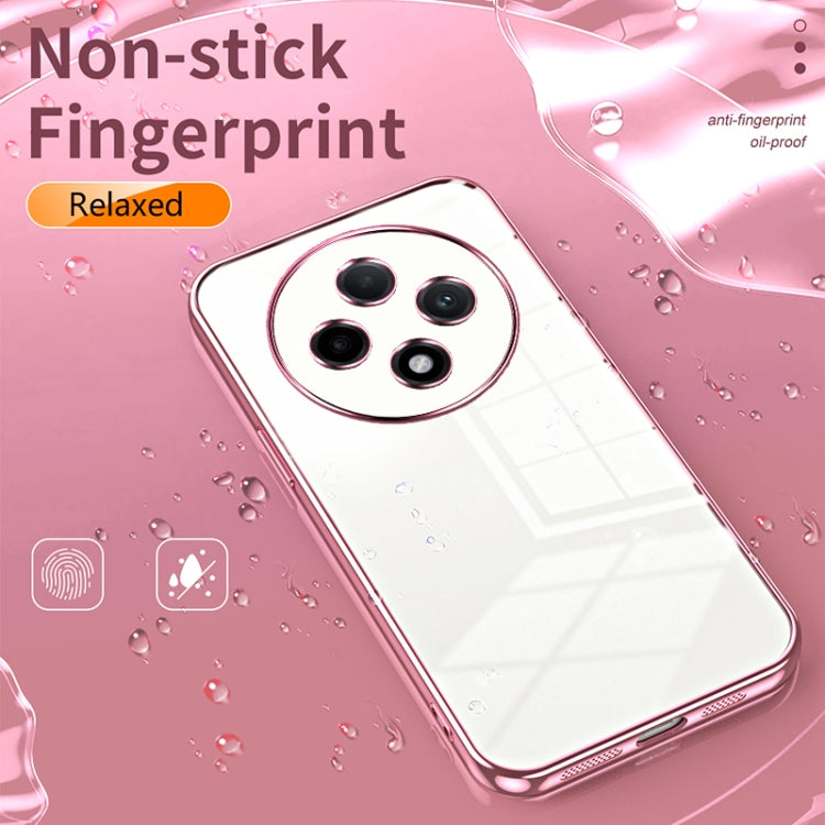 For OPPO A3 Pro Transparent Plating Fine Hole Phone Case(Transparent) - OPPO Cases by PMC TechLife | Online Shopping South Africa | PMC TechLife | Buy Now Pay Later Mobicred