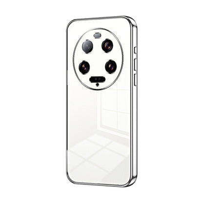 For Xiaomi 13 Ultra Transparent Plating Fine Hole Phone Case(Silver) - 13 Ultra Cases by PMC Jewellery | Online Shopping South Africa | PMC Jewellery | Buy Now Pay Later Mobicred