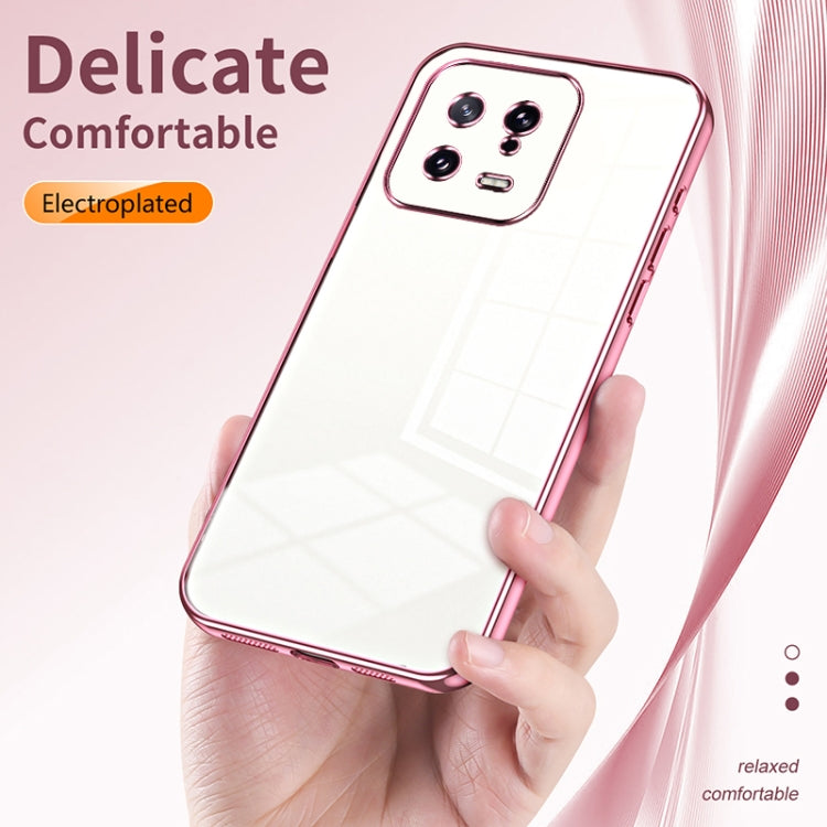 For Xiaomi 13 Transparent Plating Fine Hole Phone Case(Purple) - 13 Cases by PMC TechLife | Online Shopping South Africa | PMC TechLife | Buy Now Pay Later Mobicred