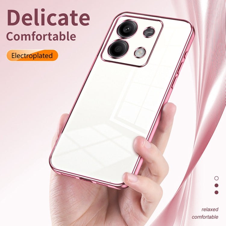 For Xiaomi Redmi Note 13 5G Transparent Plating Fine Hole Phone Case(Transparent) - Note 13 Cases by PMC Jewellery | Online Shopping South Africa | PMC Jewellery | Buy Now Pay Later Mobicred