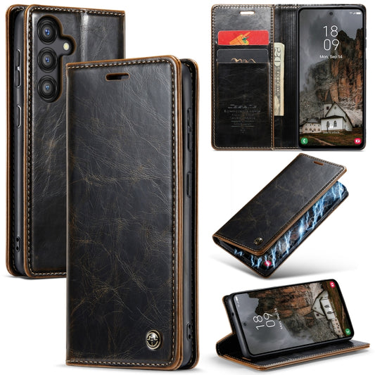 For Samsung Galaxy A55 5G CaseMe 003 Crazy Horse Texture Flip Leather Phone Case(Coffee) - Galaxy Phone Cases by CaseMe | Online Shopping South Africa | PMC Jewellery | Buy Now Pay Later Mobicred