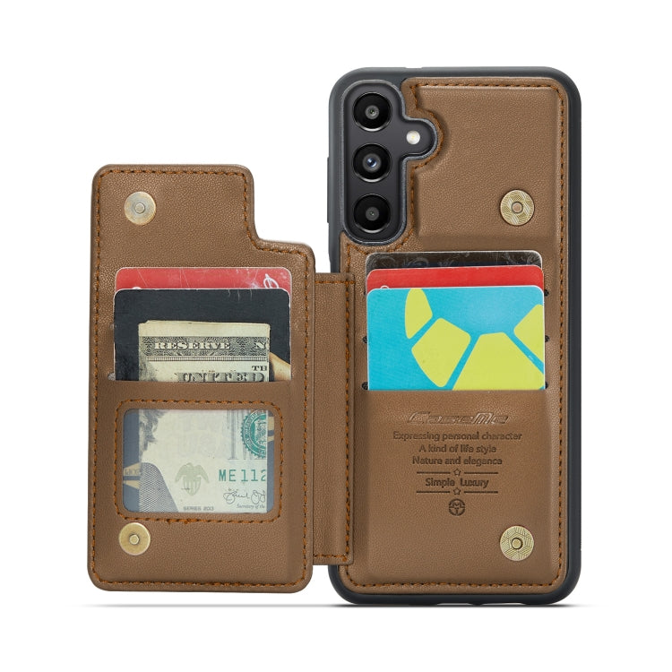 For Samsung Galaxy A25 4G CaseMe C22 PC+TPU Business Style RFID Anti-theft Leather Phone Case(Brown) - Galaxy Phone Cases by CaseMe | Online Shopping South Africa | PMC Jewellery | Buy Now Pay Later Mobicred