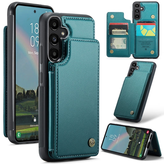 For Samsung Galaxy A55 5G CaseMe C22 PC+TPU Business Style RFID Anti-theft Leather Phone Case(Blue Green) - Galaxy Phone Cases by CaseMe | Online Shopping South Africa | PMC Jewellery | Buy Now Pay Later Mobicred