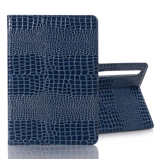 For Samsung Galaxy Tab S9 FE Crocodile Texture Leather Tablet Case(Blue) - Galaxy Tab S9 FE by PMC Jewellery | Online Shopping South Africa | PMC Jewellery | Buy Now Pay Later Mobicred