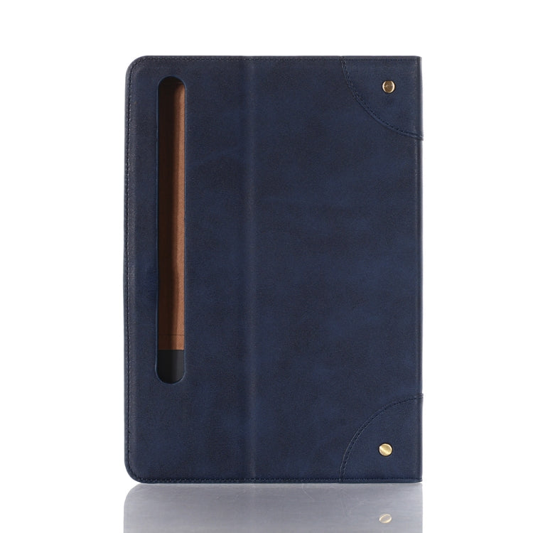 For Samsung Galaxy Tab S9 FE Retro Book Leather Tablet Case(Dark Blue) - Galaxy Tab S9 FE by PMC Jewellery | Online Shopping South Africa | PMC Jewellery | Buy Now Pay Later Mobicred