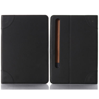 For Samsung Galaxy Tab S9 Retro Book Leather Tablet Case(Black) - Galaxy Tab S9 Cases by PMC Jewellery | Online Shopping South Africa | PMC Jewellery | Buy Now Pay Later Mobicred