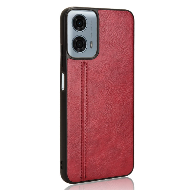 For Motorola Moto G Power 5G 2024 Cow Pattern Sewing Back Cover Phone Case(Red) - Motorola Cases by PMC Jewellery | Online Shopping South Africa | PMC Jewellery | Buy Now Pay Later Mobicred