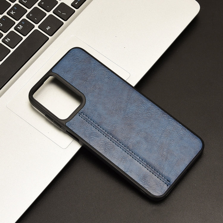For Motorola Moto G Play 4G 2024 Cow Pattern Sewing Back Cover Phone Case(Blue) - Motorola Cases by PMC Jewellery | Online Shopping South Africa | PMC Jewellery | Buy Now Pay Later Mobicred