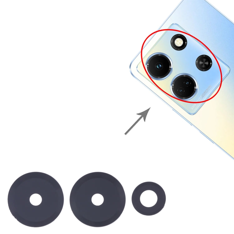 For Infinix Note 30 5G X6711 10set Back Camera Lens - Camera Parts by PMC TechLife | Online Shopping South Africa | PMC TechLife