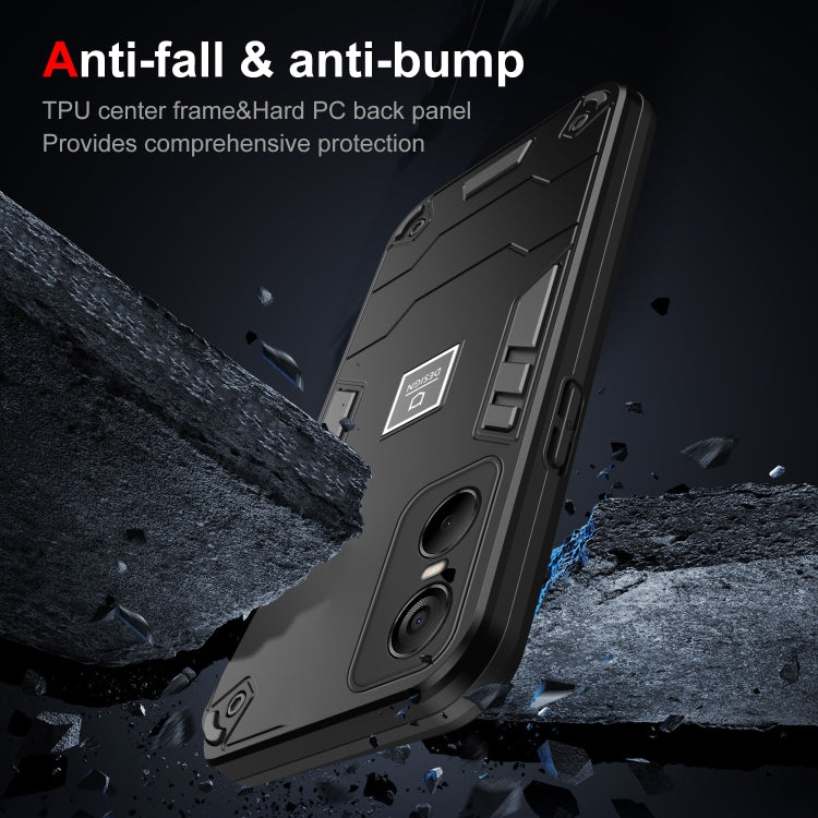 For Tecno Pop 6 Pro 2 in 1 Shockproof Phone Case(Black) - Tecno Cases by PMC TechLife | Online Shopping South Africa | PMC TechLife | Buy Now Pay Later Mobicred