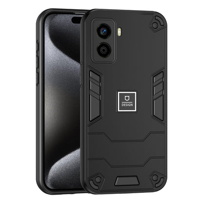 For Tecno Pop 6 No Fingerprints 2 in 1 Shockproof Phone Case(Black) - Tecno Cases by PMC Jewellery | Online Shopping South Africa | PMC Jewellery | Buy Now Pay Later Mobicred