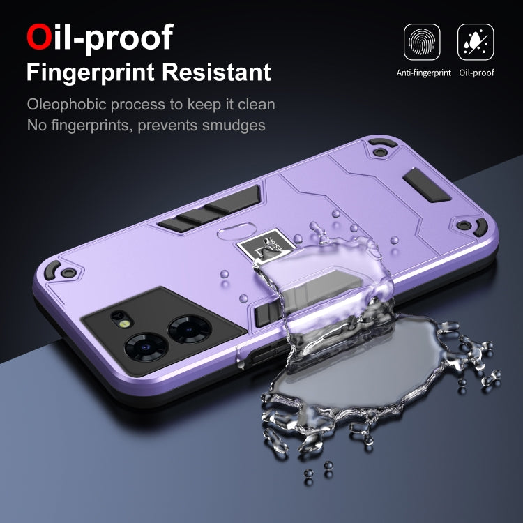 For Tecno Pova 5 Pro 2 in 1 Shockproof Phone Case(Purple) - Tecno Cases by PMC TechLife | Online Shopping South Africa | PMC TechLife | Buy Now Pay Later Mobicred