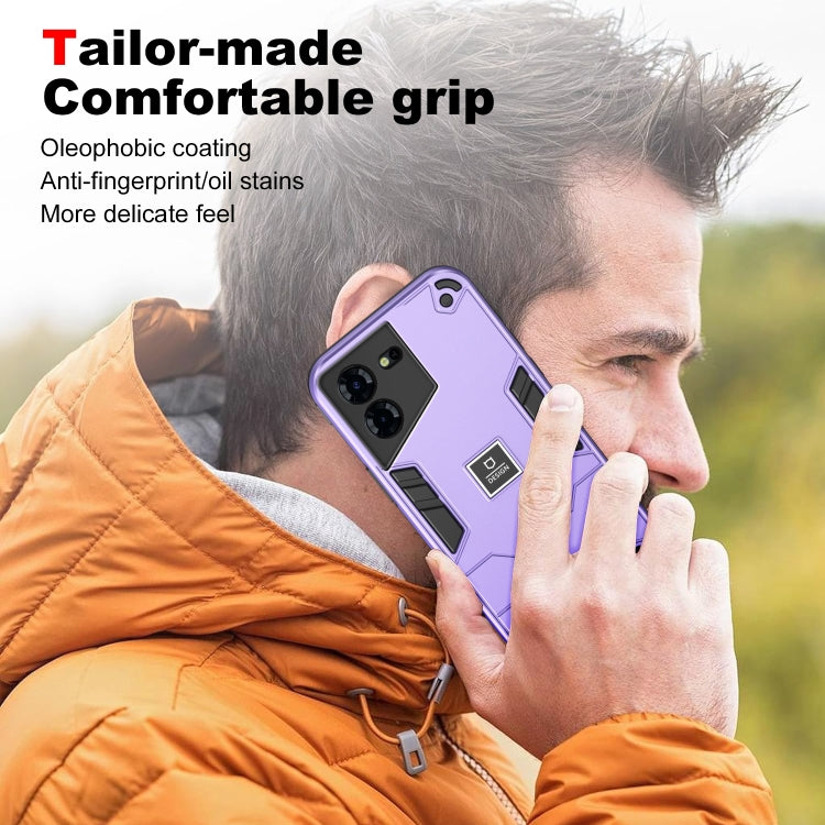 For Tecno Pova 5 Pro 2 in 1 Shockproof Phone Case(Purple) - Tecno Cases by PMC TechLife | Online Shopping South Africa | PMC TechLife | Buy Now Pay Later Mobicred