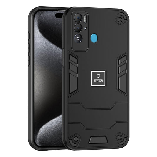 For Tecno Pova Neo 2 in 1 Shockproof Phone Case(Black) - Tecno Cases by PMC Jewellery | Online Shopping South Africa | PMC Jewellery | Buy Now Pay Later Mobicred