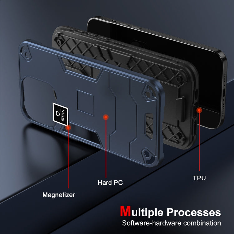 For Tecno Spark 7P 2 in 1 Shockproof Phone Case(Blue) - Tecno Cases by PMC TechLife | Online Shopping South Africa | PMC TechLife | Buy Now Pay Later Mobicred