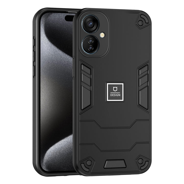 For Tecno Spark 9T 2 in 1 Shockproof Phone Case(Black) - Tecno Cases by PMC Jewellery | Online Shopping South Africa | PMC Jewellery | Buy Now Pay Later Mobicred