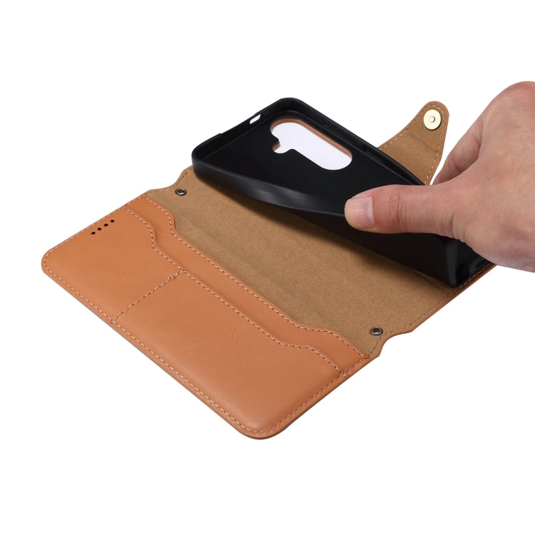 For Samsung Galaxy S24+ 5G Denior Cowhide Texture Wallet Style Leather Phone Case(Brown) - free shipping - PMC Jewellery - Order now!