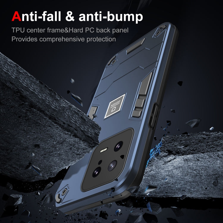 For Xiaomi 13 2 in 1 Shockproof Phone Case(Blue) - 13 Cases by PMC TechLife | Online Shopping South Africa | PMC TechLife